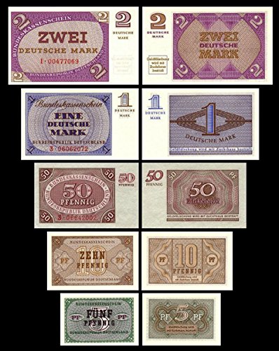 *** 5,10,50 PFG - 1,2 Mark - 5 Bundeskassenscheine 1967 - P25,26,27,28,29 - Reproduktion *** *** 5,10,50 PFG - 1,2 Mark - 5 Bundeskassenscheine 1967 - P25,26,27,28,29 - Reproduktion *** von JDS Collection