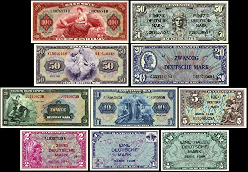 *** 5Pf,10Pf,1/2,1,2,5,10,20,50,100 Deutsche Mark,Geldscheine 1948-2 Sätze- P01 - P17 - Reproduktion *** *** 5Pf,10Pf,1/2,1,2,5,10,20,50,100 Deutsche Mark,Geldscheine 1948-2 Sätze- P01 - P17 - Reproduktion *** von JDS Collection