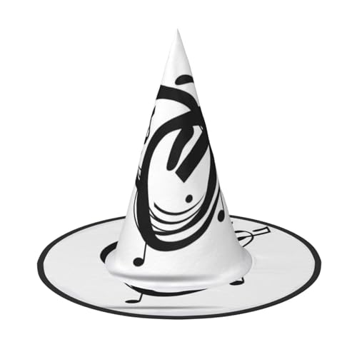 2 Stück Halloween-Hut – Der Tanz der Musiksymbole Druck Hexen Dekor Party Cosplay Zubehör Festlicher Karneval Stirnband Magic Wizard Cap 2 Stück Halloween-Hut – Der Tanz der Musiksymbole Druck Hexen Dekor Party Cosplay Zubehör Festlicher Karneval Stirnband Magic Wizard Cap von JDbncxe
