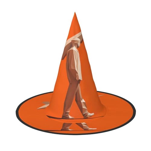 JDbncxe 1 x Halloween-Hut – Reine Hintergrundfarbe, Hexen-Dekor, Party, Cosplay-Zubehör, festlicher Karnevals-Haarband, magische Zauberer-Kappe von JDbncxe