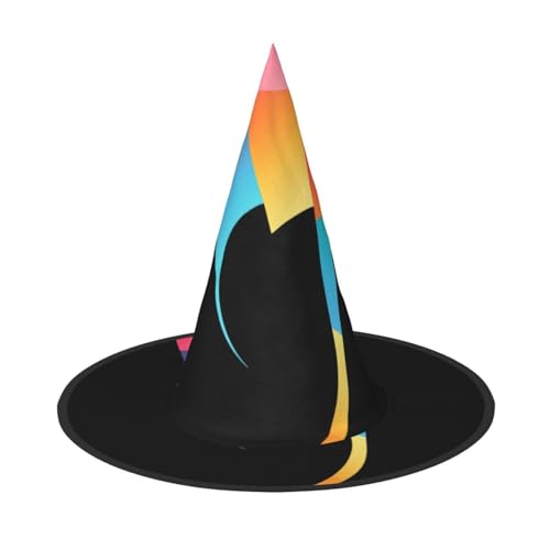 JDbncxe 1 x Halloween-Hut – farblich passender Schleifenaufdruck, Hexen-Dekor, Party, Cosplay-Zubehör, festliches Karnevals-Stirnband, magische Zauberer-Kappe JDbncxe 1 x Halloween-Hut – farblich passender Schleifenaufdruck, Hexen-Dekor, Party, Cosplay-Zubehör, festliches Karnevals-Stirnband, magische Zauberer-Kappe von JDbncxe