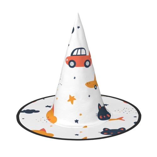 JDbncxe 1PC Halloween Hut - Cartoons Druck Hexen Dekor Party Cosplay Zubehör Festlich Karneval Stirnband Magic Wizard Cap JDbncxe 1PC Halloween Hut - Cartoons Druck Hexen Dekor Party Cosplay Zubehör Festlich Karneval Stirnband Magic Wizard Cap von JDbncxe