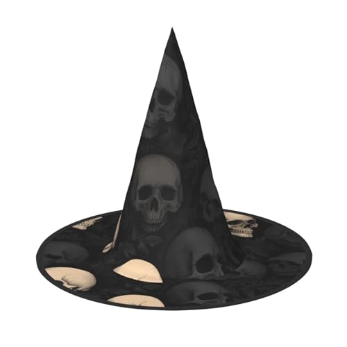 JDbncxe 1PC Halloween Hut - Coole Totenkopf Druck Hexen Dekor Party Cosplay Zubehör Festlich Karneval Stirnband Magic Wizard Cap JDbncxe 1PC Halloween Hut - Coole Totenkopf Druck Hexen Dekor Party Cosplay Zubehör Festlich Karneval Stirnband Magic Wizard Cap von JDbncxe