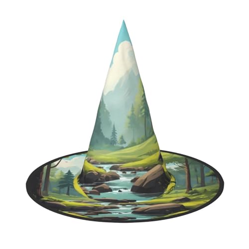 JDbncxe 1PC Halloween Hut - Landschaft und Dschungel Druck Hexen Dekor Party Cosplay Zubehör Festlich Karneval Stirnband Magic Wizard Cap JDbncxe 1PC Halloween Hut - Landschaft und Dschungel Druck Hexen Dekor Party Cosplay Zubehör Festlich Karneval Stirnband Magic Wizard Cap von JDbncxe