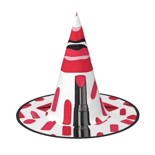 JDbncxe 1PC Halloween Hut - Lippenstift Display Druck Hexen Dekor Party Cosplay Zubehör Festlich Karneval Stirnband Magic Wizard Cap JDbncxe 1PC Halloween Hut - Lippenstift Display Druck Hexen Dekor Party Cosplay Zubehör Festlich Karneval Stirnband Magic Wizard Cap von JDbncxe