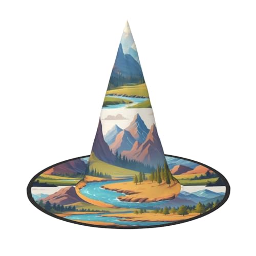 JDbncxe 1PC Halloween Hut - Natürliche Landschaft Druck Hexen Dekor Party Cosplay Zubehör Festlich Karneval Stirnband Magic Wizard Cap JDbncxe 1PC Halloween Hut - Natürliche Landschaft Druck Hexen Dekor Party Cosplay Zubehör Festlich Karneval Stirnband Magic Wizard Cap von JDbncxe