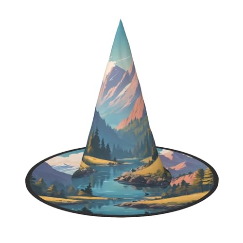JDbncxe 1PC Halloween Hut - Ölgemälde Landschaft Druck Hexen Dekor Party Cosplay Zubehör Festlich Karneval Stirnband Magic Wizard Cap JDbncxe 1PC Halloween Hut - Ölgemälde Landschaft Druck Hexen Dekor Party Cosplay Zubehör Festlich Karneval Stirnband Magic Wizard Cap von JDbncxe