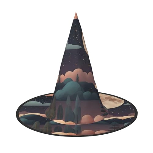 JDbncxe 1PC Halloween Hut - Rosa Sternenhimmel Druck Hexen Dekor Party Cosplay Zubehör Festlich Karneval Stirnband Magic Wizard Cap JDbncxe 1PC Halloween Hut - Rosa Sternenhimmel Druck Hexen Dekor Party Cosplay Zubehör Festlich Karneval Stirnband Magic Wizard Cap von JDbncxe