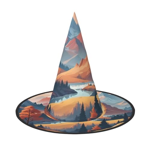 JDbncxe 1PC Halloween Hut - Sonnenuntergang Peak Druck Hexen Dekor Party Cosplay Zubehör Festlich Karneval Stirnband Magic Wizard Cap JDbncxe 1PC Halloween Hut - Sonnenuntergang Peak Druck Hexen Dekor Party Cosplay Zubehör Festlich Karneval Stirnband Magic Wizard Cap von JDbncxe