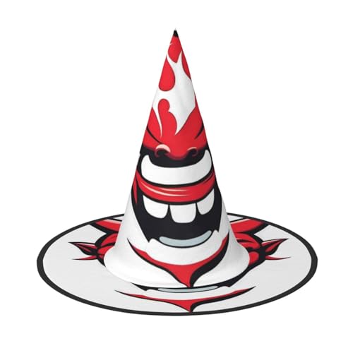 JDbncxe 1PC Halloween Hut - Teufelsmile Druck Hexen Dekor Party Cosplay Zubehör Festlich Karneval Stirnband Magic Wizard Cap JDbncxe 1PC Halloween Hut - Teufelsmile Druck Hexen Dekor Party Cosplay Zubehör Festlich Karneval Stirnband Magic Wizard Cap von JDbncxe