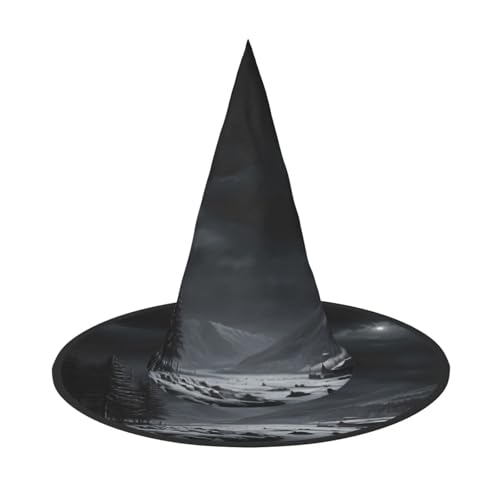 JDbncxe 2 Stück Halloween-Hut – Die große Nacht Druck Hexen Dekor Party Cosplay Zubehör Festlicher Karneval Stirnband Magic Wizard Cap von JDbncxe