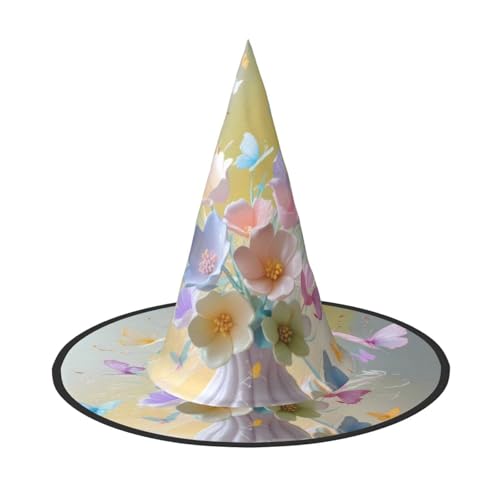 JDbncxe 2 Stück Halloween-Hut – Fantasie-Schmetterling-Blumendruck, Hexen-Dekor, Party, Cosplay-Zubehör, festliches Karnevals-Stirnband, magische Zauberer-Kappe JDbncxe 2 Stück Halloween-Hut – Fantasie-Schmetterling-Blumendruck, Hexen-Dekor, Party, Cosplay-Zubehör, festliches Karnevals-Stirnband, magische Zauberer-Kappe von JDbncxe
