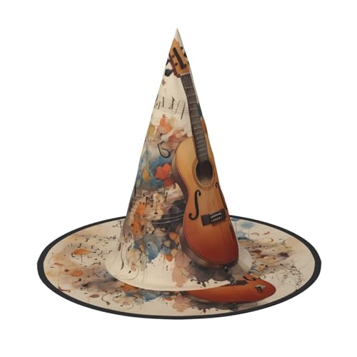 JDbncxe 2 Stück Halloween-Hut – Gitarrennoten Druck Hexen Dekor Party Cosplay Zubehör Festlicher Karneval Stirnband Magic Wizard Cap JDbncxe 2 Stück Halloween-Hut – Gitarrennoten Druck Hexen Dekor Party Cosplay Zubehör Festlicher Karneval Stirnband Magic Wizard Cap von JDbncxe