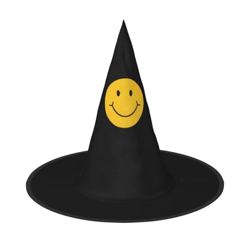 JDbncxe 2 Stück Halloween-Hut – Sonniges Lächeln Druck Hexen Dekor Party Cosplay Zubehör Festlicher Karneval Stirnband Magic Wizard Cap von JDbncxe