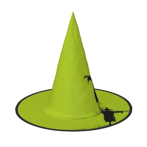 JDbncxe 2 Stück Halloween-Hut – Vogelscheuche Druck Hexen Dekor Party Cosplay Zubehör Festlicher Karneval Stirnband Magic Wizard Cap von JDbncxe