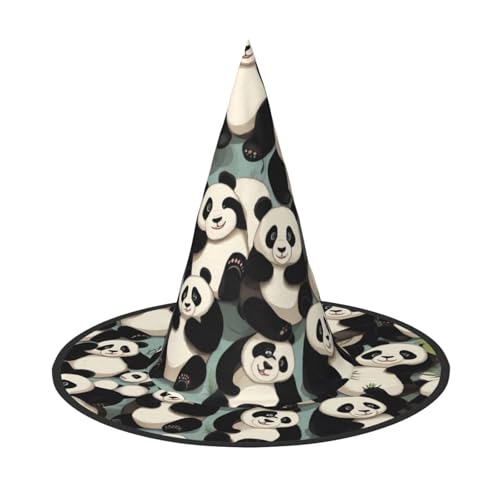 JDbncxe 2 Stück Halloween-Hut – liegender Riesen-Pandas, Hexen-Dekor, Party, Cosplay-Zubehör, festlicher Karneval, Stirnband, magische Zauberer-Kappe JDbncxe 2 Stück Halloween-Hut – liegender Riesen-Pandas, Hexen-Dekor, Party, Cosplay-Zubehör, festlicher Karneval, Stirnband, magische Zauberer-Kappe von JDbncxe