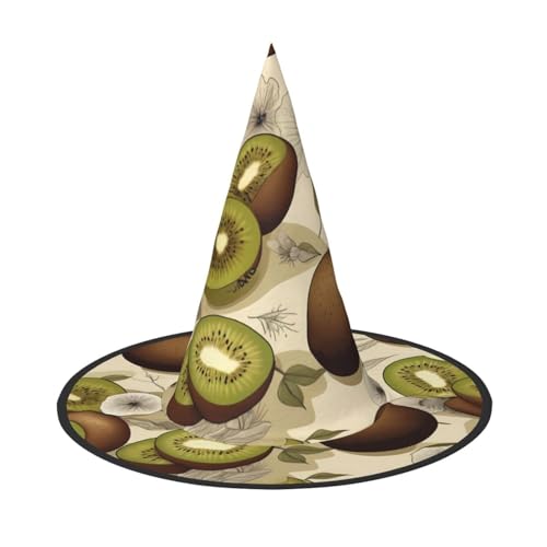 JDbncxe 2 Stück Halloween-Hut – schöner Kiwi-Druck Hexen Dekor Party Cosplay Zubehör Festlicher Karneval Stirnband Magic Wizard Cap von JDbncxe