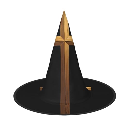 JDbncxe 3 Stück Halloween-Hut – Leuchtender Kreuzdruck Hexen Dekor Party Cosplay Zubehör Festlicher Karneval Stirnband Magic Wizard Cap von JDbncxe