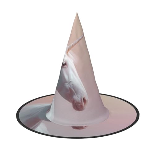 JDbncxe 3 Stück Halloween-Hut – Melancholischer Einhorn-Druck, Hexen-Dekor, Party, Cosplay-Zubehör, festliches Karnevals-Stirnband, magische Zauberer-Kappe von JDbncxe