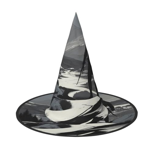 JDbncxe 3 Stück Halloween-Hut – Schneejäger-Druck, Hexen-Dekor, Party, Cosplay-Zubehör, festliches Karnevals-Stirnband, magische Zauberer-Kappe von JDbncxe