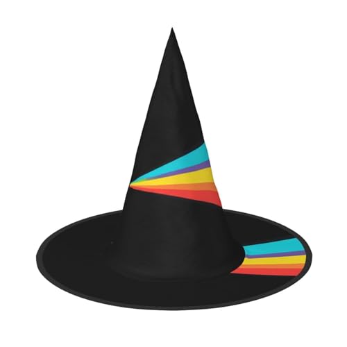 JDbncxe 3 Stück Halloween-Hut – farbige Papierflugzeuge Druck Hexen Dekor Party Cosplay Zubehör Festlicher Karneval Stirnband Magische Zauberer Kappe von JDbncxe