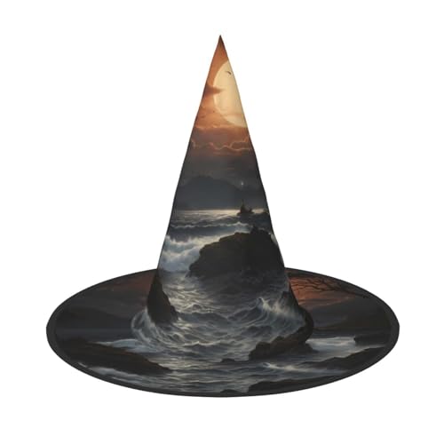 JDbncxe Halloween-Hut – Sonnenuntergang-Landschaft, Hexen-Dekor, Party, Cosplay-Zubehör, festlicher Karneval, Stirnband, magische Zauberer-Kappe, 2 Stück JDbncxe Halloween-Hut – Sonnenuntergang-Landschaft, Hexen-Dekor, Party, Cosplay-Zubehör, festlicher Karneval, Stirnband, magische Zauberer-Kappe, 2 Stück von JDbncxe