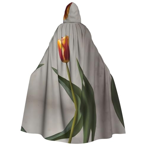 JDbncxe Halloween Kapuzenumhang Kostüm - Unisex Erwachsene A Tulpe Print Cape für Partys, Karneval, Comic Ausstellungen & mehr von JDbncxe