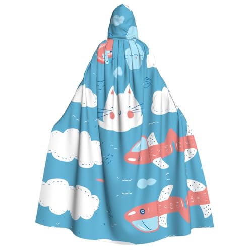 JDbncxe Halloween Kapuzenumhang Kostüm - Unisex Erwachsene Cartoon Katze lächelnd Druck Umhang für Partys, Karneval, Comic Ausstellungen und mehr JDbncxe Halloween Kapuzenumhang Kostüm - Unisex Erwachsene Cartoon Katze lächelnd Druck Umhang für Partys, Karneval, Comic Ausstellungen und mehr von JDbncxe