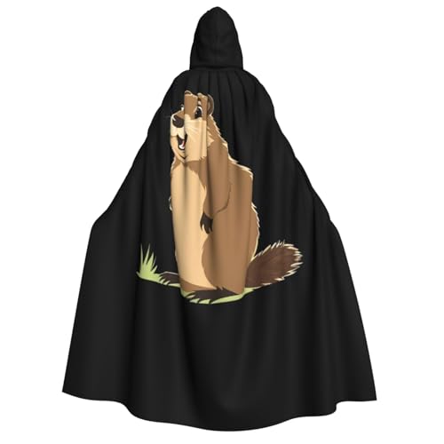 JDbncxe Halloween Kapuzenumhang Kostüm - Unisex Erwachsene Fat Groundhog Print Cape für Partys, Karneval, Comic Ausstellungen & mehr JDbncxe Halloween Kapuzenumhang Kostüm - Unisex Erwachsene Fat Groundhog Print Cape für Partys, Karneval, Comic Ausstellungen & mehr von JDbncxe