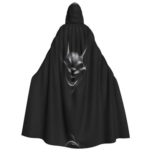 JDbncxe Halloween Kapuzenumhang Kostüm - Unisex Erwachsene Grinsen Fledermaus Druck Umhang für Partys, Karneval, Comic Ausstellungen & mehr von JDbncxe
