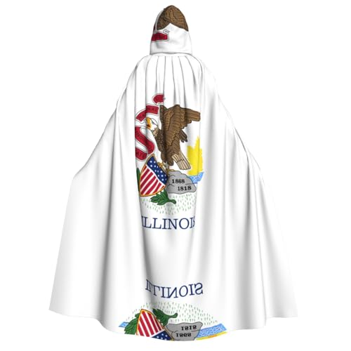 JDbncxe Halloween Kapuzenumhang Kostüm - Unisex Erwachsene Illinois State Flag Print Umhang für Partys, Karneval, Comic Ausstellungen & mehr JDbncxe Halloween Kapuzenumhang Kostüm - Unisex Erwachsene Illinois State Flag Print Umhang für Partys, Karneval, Comic Ausstellungen & mehr von JDbncxe
