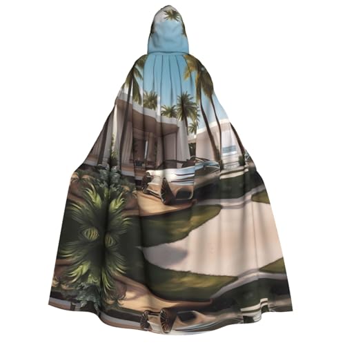 JDbncxe Halloween Kapuzenumhang Kostüm – Unisex Erwachsene Kokosnusshain-Druck Cape für Partys, Karneval, Comic-Ausstellungen und mehr JDbncxe Halloween Kapuzenumhang Kostüm – Unisex Erwachsene Kokosnusshain-Druck Cape für Partys, Karneval, Comic-Ausstellungen und mehr von JDbncxe