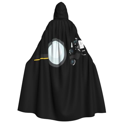 JDbncxe Halloween Kapuzenumhang Kostüm – Unisex Erwachsene Lupe Druck Umhang für Partys, Karneval, Comic Ausstellungen und mehr von JDbncxe