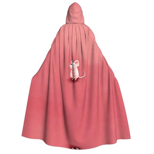 JDbncxe Halloween Kapuzenumhang Kostüm – Unisex Erwachsene Niedliche kleine Maus Druck Umhang für Partys, Karneval, Comic Ausstellungen und mehr von JDbncxe