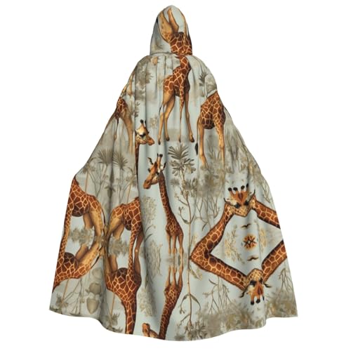 JDbncxe Halloween Kapuzenumhang Kostüm - Unisex Erwachsene Retro Giraffe Druck Umhang für Partys, Karneval, Comic Ausstellungen und mehr JDbncxe Halloween Kapuzenumhang Kostüm - Unisex Erwachsene Retro Giraffe Druck Umhang für Partys, Karneval, Comic Ausstellungen und mehr von JDbncxe