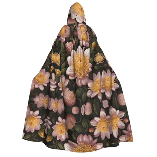 JDbncxe Halloween Kapuzenumhang Kostüm - Unisex Erwachsene Rosa Chrysanthemen Druck Umhang für Partys, Karneval, Comic Ausstellungen & mehr JDbncxe Halloween Kapuzenumhang Kostüm - Unisex Erwachsene Rosa Chrysanthemen Druck Umhang für Partys, Karneval, Comic Ausstellungen & mehr von JDbncxe