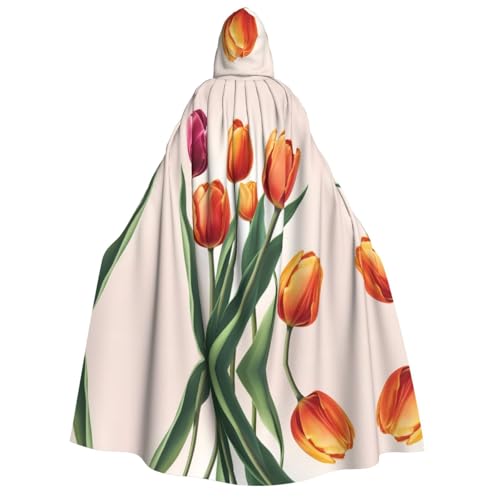 JDbncxe Halloween Kapuzenumhang Kostüm - Unisex Erwachsene Super schöne Tulpen Druck Umhang für Partys, Karneval, Comic Ausstellungen & mehr JDbncxe Halloween Kapuzenumhang Kostüm - Unisex Erwachsene Super schöne Tulpen Druck Umhang für Partys, Karneval, Comic Ausstellungen & mehr von JDbncxe