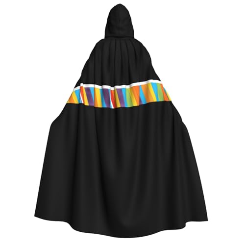 JDbncxe Halloween-Kostüm mit Kapuze, Unisex, Erwachsene, buntes Raupenmuster, Umhang für Partys, Karneval, Comic-Ausstellungen und mehr JDbncxe Halloween-Kostüm mit Kapuze, Unisex, Erwachsene, buntes Raupenmuster, Umhang für Partys, Karneval, Comic-Ausstellungen und mehr von JDbncxe