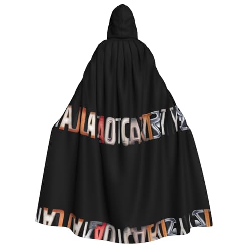 JDbncxe Halloween-Kostüm mit Kapuze, Unisex, Erwachsene, coole englische Buchstaben, bedruckt, Umhang für Partys, Karneval, Comic-Ausstellungen und mehr JDbncxe Halloween-Kostüm mit Kapuze, Unisex, Erwachsene, coole englische Buchstaben, bedruckt, Umhang für Partys, Karneval, Comic-Ausstellungen und mehr von JDbncxe