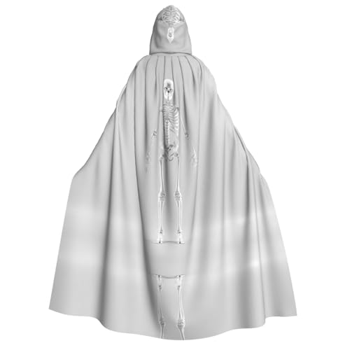 JDbncxe Halloween-Kostüm mit Kapuze, Unisex, Skelett-Display, Druck, Umhang für Partys, Karneval, Comic-Ausstellungen und mehr JDbncxe Halloween-Kostüm mit Kapuze, Unisex, Skelett-Display, Druck, Umhang für Partys, Karneval, Comic-Ausstellungen und mehr von JDbncxe