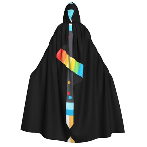 JDbncxe Halloween-Kostüm mit Kapuze, Unisex, für Erwachsene, Farbverlauf, Wickelband, Umhang für Partys, Karneval, Comic-Ausstellungen und mehr von JDbncxe