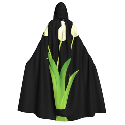JDbncxe Halloween-Kostüm mit Kapuze, Unisex, für Erwachsene, hellgelber Tulpenaufdruck, Umhang für Partys, Karneval, Comic-Ausstellungen und mehr JDbncxe Halloween-Kostüm mit Kapuze, Unisex, für Erwachsene, hellgelber Tulpenaufdruck, Umhang für Partys, Karneval, Comic-Ausstellungen und mehr von JDbncxe
