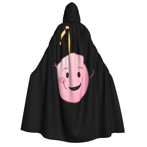 JDbncxe Halloween-Kostüm mit Kapuze, Unisex, für Erwachsene, rosa Smiley-Puppen-Druck, Umhang für Partys, Karneval, Comic-Ausstellungen und mehr JDbncxe Halloween-Kostüm mit Kapuze, Unisex, für Erwachsene, rosa Smiley-Puppen-Druck, Umhang für Partys, Karneval, Comic-Ausstellungen und mehr von JDbncxe