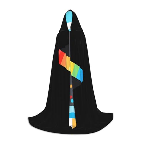 JDbncxe L Halloween-Kapuzenumhang, Farbverlauf, Wickelband-Druck, Unisex-Kostüm-Umhang für Cosplay, Comic-Ausstellung, Karnevalsparty JDbncxe L Halloween-Kapuzenumhang, Farbverlauf, Wickelband-Druck, Unisex-Kostüm-Umhang für Cosplay, Comic-Ausstellung, Karnevalsparty von JDbncxe