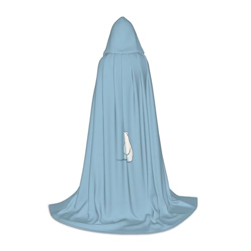 JDbncxe L Halloween Kapuzenumhang Blau Meer Eisbär Druck - Unisex Kostüm Umhang für Cosplay Comic Ausstellung Karneval Party JDbncxe L Halloween Kapuzenumhang Blau Meer Eisbär Druck - Unisex Kostüm Umhang für Cosplay Comic Ausstellung Karneval Party von JDbncxe