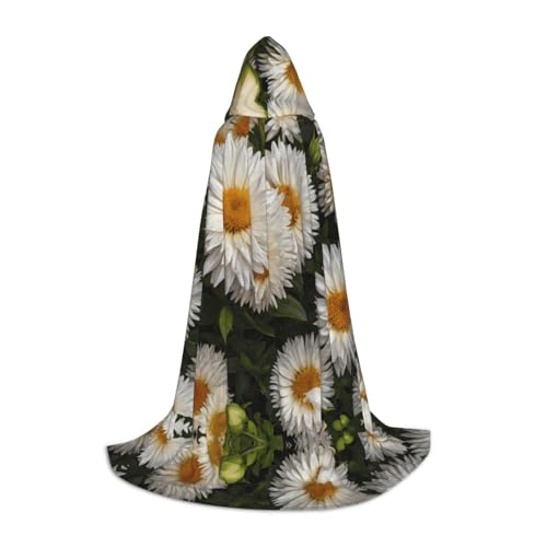 JDbncxe L Halloween Kapuzenumhang Klein Chrysantheme Druck - Unisex Kostüm Umhang für Cosplay, Comic Ausstellung, Karneval Party JDbncxe L Halloween Kapuzenumhang Klein Chrysantheme Druck - Unisex Kostüm Umhang für Cosplay, Comic Ausstellung, Karneval Party von JDbncxe