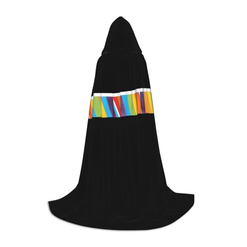 JDbncxe L Halloween-Kapuzenumhang mit buntem Raupenaufdruck, Unisex-Kostüm-Umhang für Cosplay, Comic-Ausstellung, Karnevalsparty JDbncxe L Halloween-Kapuzenumhang mit buntem Raupenaufdruck, Unisex-Kostüm-Umhang für Cosplay, Comic-Ausstellung, Karnevalsparty von JDbncxe