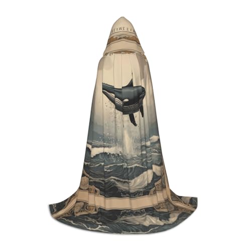 JDbncxe M Halloween Kapuzenumhang Delfin fliegt in der Luft Druck - Unisex Kostüm Umhang für Cosplay, Comic Ausstellung, Karneval Party JDbncxe M Halloween Kapuzenumhang Delfin fliegt in der Luft Druck - Unisex Kostüm Umhang für Cosplay, Comic Ausstellung, Karneval Party von JDbncxe