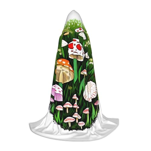 JDbncxe M Halloween Kapuzenumhang Pilzkugeln Druck - Unisex Kostüm Umhang für Cosplay, Comic Ausstellung, Karneval Party JDbncxe M Halloween Kapuzenumhang Pilzkugeln Druck - Unisex Kostüm Umhang für Cosplay, Comic Ausstellung, Karneval Party von JDbncxe