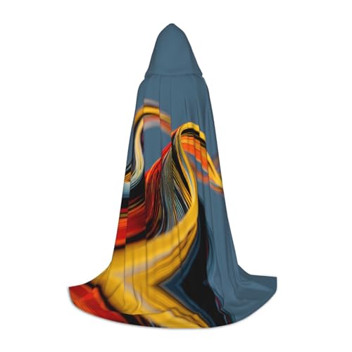 JDbncxe M Halloween-Kapuzenumhang mit farbigen Linien bedruckt, Unisex-Kostüm-Umhang für Cosplay, Comic-Ausstellung, Karnevalsparty JDbncxe M Halloween-Kapuzenumhang mit farbigen Linien bedruckt, Unisex-Kostüm-Umhang für Cosplay, Comic-Ausstellung, Karnevalsparty von JDbncxe